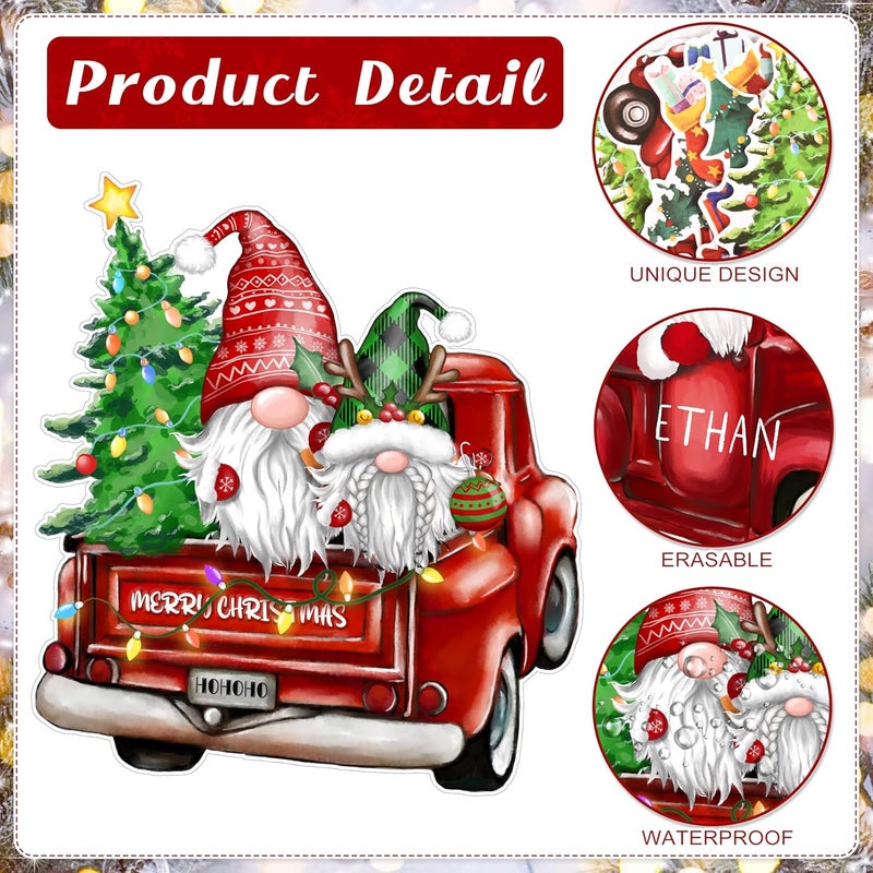 TREWAVE 48 Pcs Winter Christmas Gnome Truck Cutouts Christmas Bulletin Board Decorations Classroom Winter Holiday Cut-Outs Home School Bulletin Board Stickers for Wall Window - Image 3